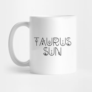 Taurus sun sign celestial typography Mug
